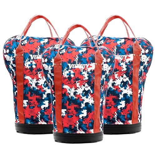 Velocity Heavy Duty Multipurpose Ball Bag with Durable Bottom - Holds up to 60-72 Balls - Ideal for Lacrosse, Baseball, Pickleball, Tennis & More - color: American Camo, style: 3 Pack