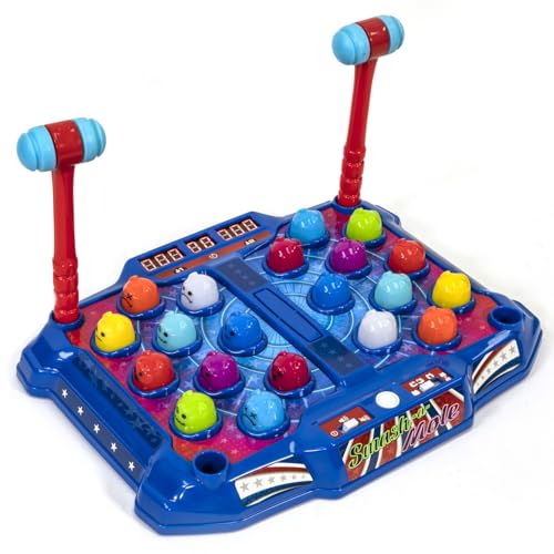 Merchant Ambassador Retro Arcade: Electronic Smash-A-Mole - Tabletop Game, Moles Light Up, 4 Playing Modes, 1-2 Players, Ages 6+ - style: Smash-A-Mole