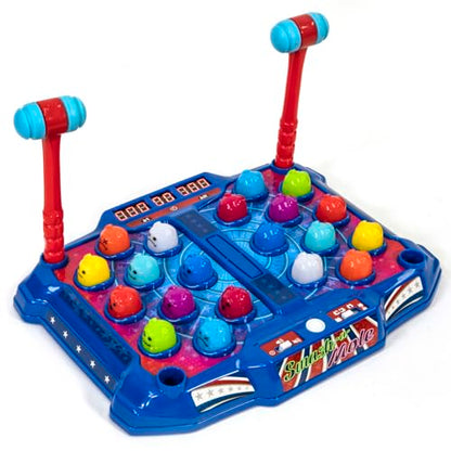 Merchant Ambassador Retro Arcade: Electronic Smash-A-Mole - Tabletop Game, Moles Light Up, 4 Playing Modes, 1-2 Players, Ages 6+ - style: Smash-A-Mole