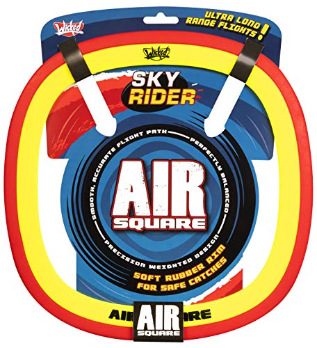 Wicked Air Square. Special Square Shape Designed Flying Disc. Durable & Flexible Rubber Disc Which Flies Smoother and Longer Distance. Easy to Throw & Catch! Not Your Normal Flying Disc! Blue Or Red