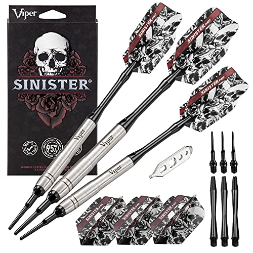Viper Sinister 95% Tungsten Soft Tip Darts - size: 18 grams, style: Beveled Barrel