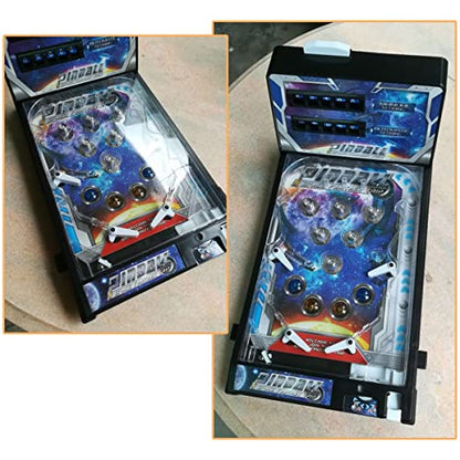 Pinball Machine Fast Sling, Table Top Mini Pinball Game for Kids, Fun Arcade Game with LCD Screen, Light and Sound Effects, Interactive for Kids & Family