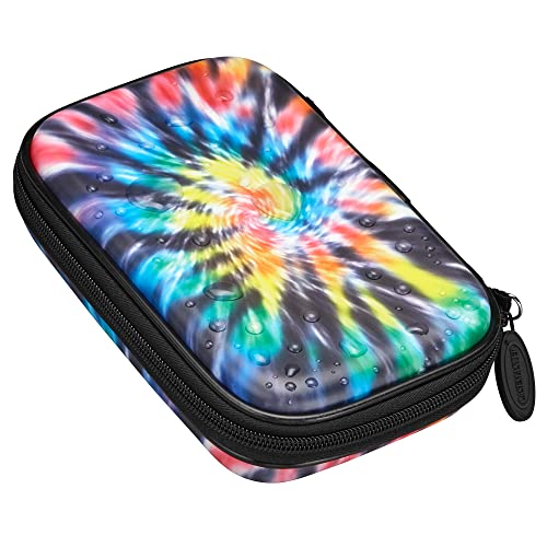 Casemaster by GLD Products Sentinel 6 Dart Case, Holds Extra Accessories, Tips, Shafts and Flights, Compatible with Steel Tip and Soft Tip Darts, Impact & Water Resistant Tactech Shell, Tie Dye - color: Tie Dye