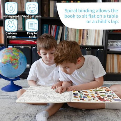 Kalysky Find the Animal Sticker Book for Kids Ages 4-8 | 400+ Stickers | Travel Activity for Plane, Car & Road Trip - color: Animal