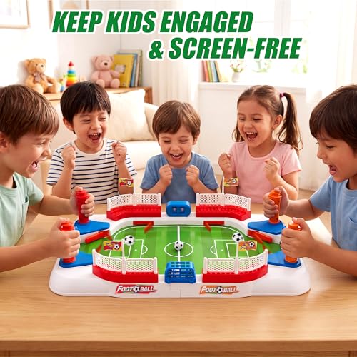 Soccer Board Game for Kids: Mini Table Top Football Indoor Games, Pinball Machine for Boys 5 6 7 8-12 Years Old, Interactive Tabletop Foosball Toys Birthday Sports Gifts