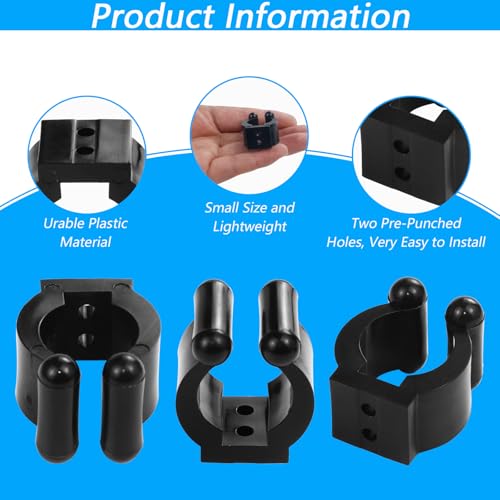40 PCS Fishing Rod Clips, Wall Mounted Fishing Rod Holders, Billiards Snooker Cue Locating Clip Holder, for Fishing-Rods Billiards Cues Storage Rack - style: 40 PCS