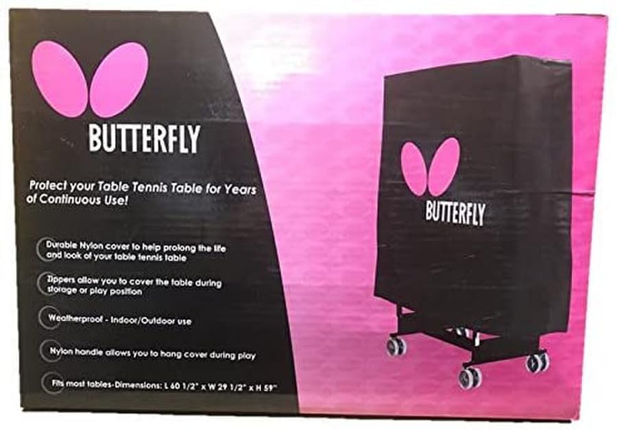 Butterfly Weatherproof Table Tennis Table Cover - Protect Your Ping Pong Table - Fits Regulation Size Tables – for Indoor or Outdoor Use