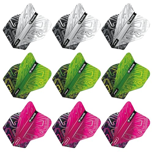 RED DRAGON Yin Yang Double Sided Dart Flights 3 Sets Per Pack (9 Dart Flights in Total) - color: Selection Pack