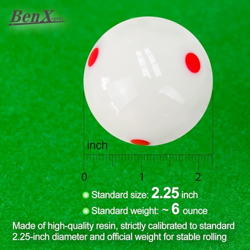 Billiard Training Cue Ball, 2.25" Standard Size Pool Practice Cue Ball, Wear-Resistant Training Ball for Home Game Rooms - color: White