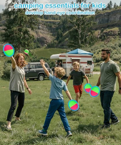 Toss and Catch Ball Game for Kids Ages 3-12, Outdoor Toys for Beach Pool Yard, Boys Birthday Gift, 2 Paddles 2 Sticky Balls - color: Blue, style: 2 paddles 2 balls