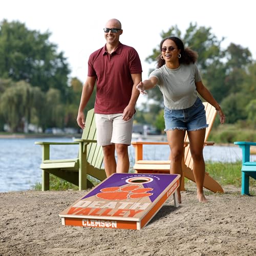 YouTheFan NCAA 2' x 4' Slogan Series Professional Wood Cornhole Game - color: Clemson Tigers