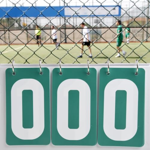 Minhe Portable Table Top Flip Board Scorekeeping Scoreboard Flipper Waterproof Solution Lightweight Suitable Scoreboard For Basketball Tennis Sports(Green)