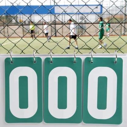 Minhe Portable Table Top Flip Board Scorekeeping Scoreboard Flipper Waterproof Solution Lightweight Suitable Scoreboard For Basketball Tennis Sports(Green)
