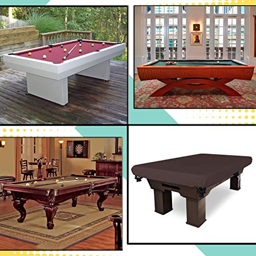 Covers & All Pool Table Cover, Made of 18 Oz Cover Tuff, Waterproof, Ideal for Extreme Weather (96" W x 48" D x 8" H, Coffee) - color: Coffee, size: 96" W x 48" D x 8" H