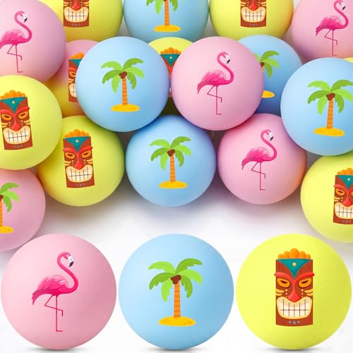 Soulchen 24 Pcs Table Tennis Balls Bulk 40mm Novelty Fun Table Tennis Balls Accessories for Gift Party - style: Flamingos
