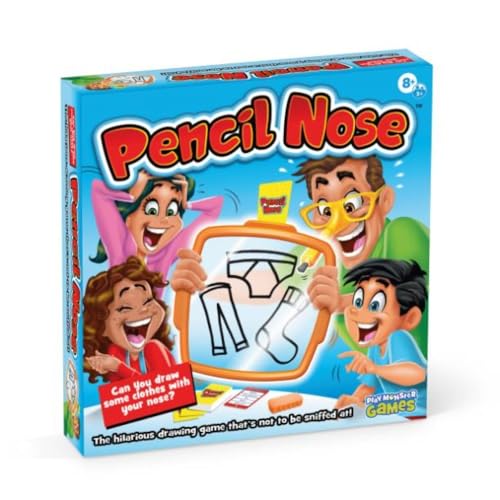 Pencil Nose Board Games for Family Night - The Ultimate Drawing Game - Kids Games, Family Game, Multi-Player, Party Game - Ages 8+ - style: Pencil Nose