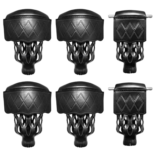 Billiard Pool Table Pockets Heavy Duty PU Leather Billiard Pockets Set of 6，Including 4 Corner Pockets and 2 Side Pockets,Black