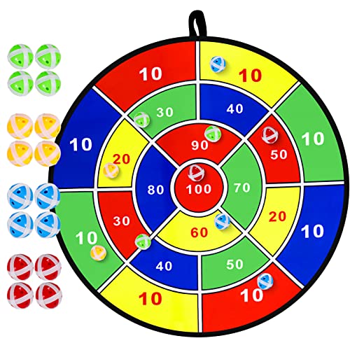 Kids Dart Board Game Set-29 inchs, Board Games with 16 Stick Balls, Summer Indoor Outdoor Toys Games for Kids Ages 4-8, Birthday Party Games Yard Toys for Kids Ages 3 4 5 6 7 8 9 10 11 - style: Dart Board