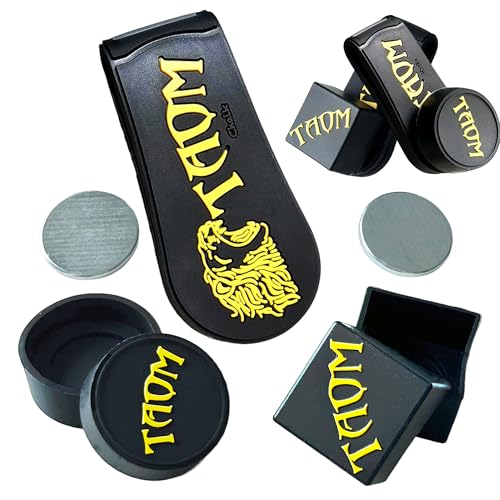 Billiards Magnetic Chalk Holder Belt Clip with 2 (Round&Square) Chalks holder, Magnetic Pool cue stick Chalk Holder Pro - 3X Stronger Grip, Dustproof & Water-Resistant (Includes 2 Silicone Boxes) - color: S1