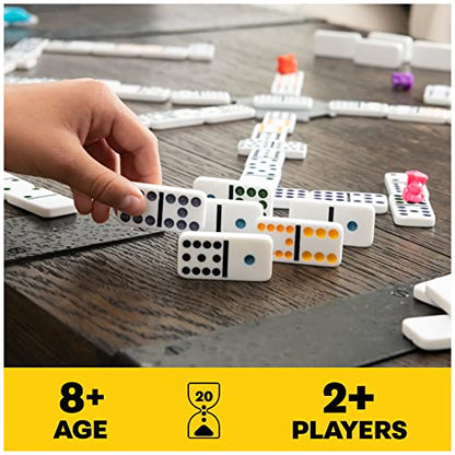 Spin Master Games Legacy Deluxe Mexican Train Dominoes, Classic Original Board Game Set Double-12 Dominoes with Sturdy Wood Case, for Kids and Adults Aged 8 and up - color: Mexican Train Dominoes