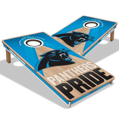 YouTheFan NFL 2' x 4' Slogan Series Professional Wood Cornhole Game - color: Carolina Panthers