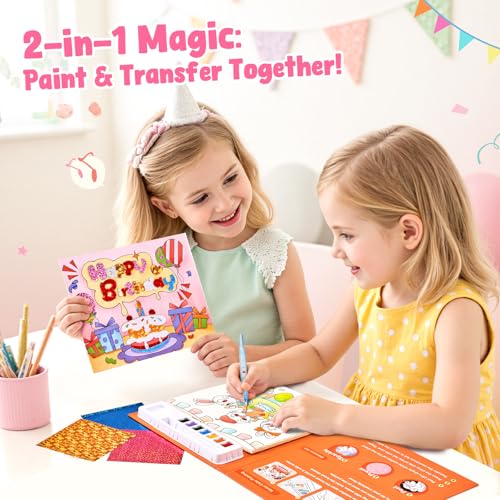 JoyCat Paint with Water Coloring Books, Art & Craft Activity, No Mess Art for Kids Ages 4-8, Craft Kits & Supplies, DIY Creative Activity, Gifts for Girls & Boys (Party) - style: Party