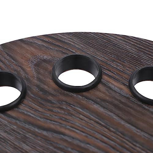 Pool Stick Holder Floor Stand, Round Billiard Cue Rack Hold 9 Cues, Wooden Freestanding Pool Cue Rack for Storing Billiard Cues, Golf Clubs & Fishing Rods