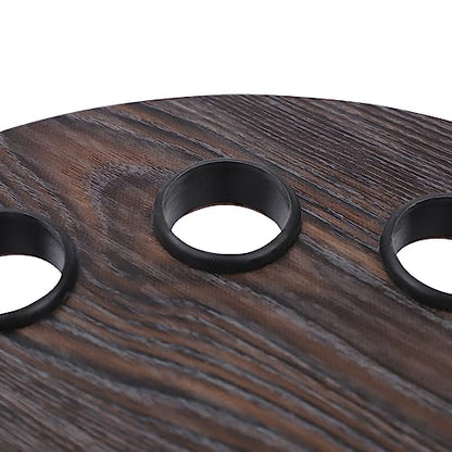 Pool Stick Holder Floor Stand, Round Billiard Cue Rack Hold 9 Cues, Wooden Freestanding Pool Cue Rack for Storing Billiard Cues, Golf Clubs & Fishing Rods