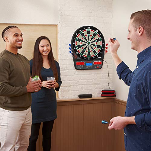 Viper 850 Electronic Soft Tip Dartboard, 15.5 in Regulation Target, 50 Games, 6 Darts Included, Black