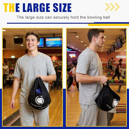 Civaner 3 Pack Bowling Ball Seesaw Bowling Ball Polisher Washable Bowlings Accessories Giant Bow Ling Balls Polisher Cleaner Towel Seesaw Holder Towel Bag Black - style: Novel