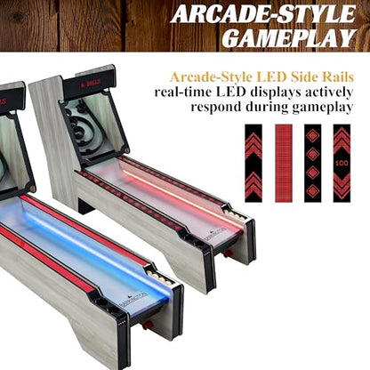 Barrington Roll and Score Multiple Styles Roll & Score Classic Arcade Game Collection, Durable & Stylish Designs with Game Balls, Perfect for Family Game Rooms - style: 10 Ft Premium