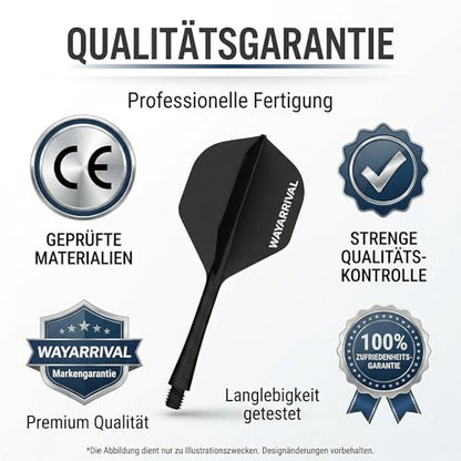 Integrated Dart Flights,All in One Dart Flights and Stems for Unbreakable Use,Universal 2BA Fit for Instant Setup,PP Material Integrated Dart Flights and shafts for Stability - style: 6 Pack