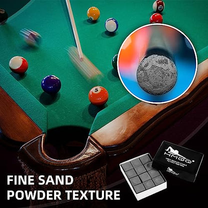 HMQQ Pool Cue Chalk – 12 Pack Billiard Chalk, Low Dust & Anti-Slip Cue Chalk for Smooth, Accurate Shots – 6 Colors Available for Pool Lovers, Home Tables & Clubs - color: Gray