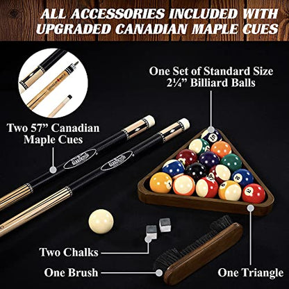 Barrington Billiards Urban Collection Multiple Styles Pool Table, Preassembled Playfields, Perfect for Family Game Rooms - style: 8 Ft. Urban Slate-Tech