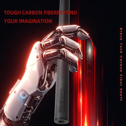 100% Carbon Fiber Shaft, Black Technology Shaft of Pool Cue Front Part for Billiard Play/Break/Snooker Cue Shaft with Foam- 737 mm,745mm,765mm - color: Uniloc(OKHEALING), size: 12.5*21.3*736.6