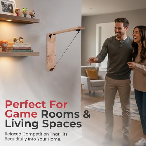 Hook and Ring Game for Adults – Premium Wall Mounted Ring Toss Game – Solid Maple Indoor Hook & Ring Game – Easy Install Wall Game for Home Bars, Game Rooms & Parties – PlayRingo