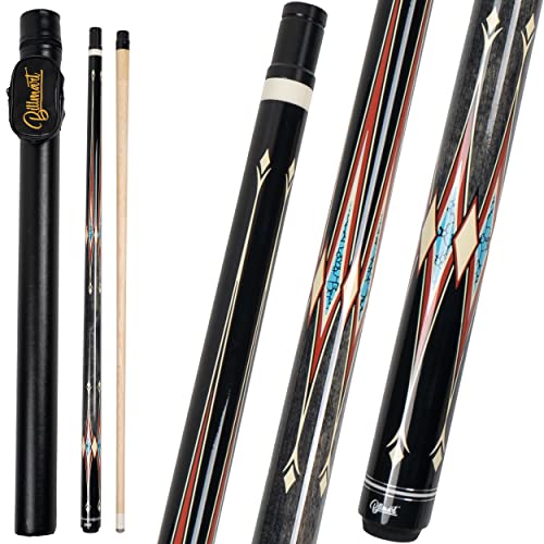 Pool Cue Stick, Billiard Cue Sticks with Hard Case, 2-Pieces 58" Pool Table Sticks, 13 mm Tip Pool Queue, 19-21 oz Pool Que - color: Grey, size: 20 oz