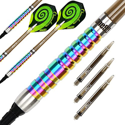 ONE80 90% Tungsten Steel Tip Darts Sets Chameleon, Night Hunter Professional Darts Set - style: Soft tip - SA - 18g