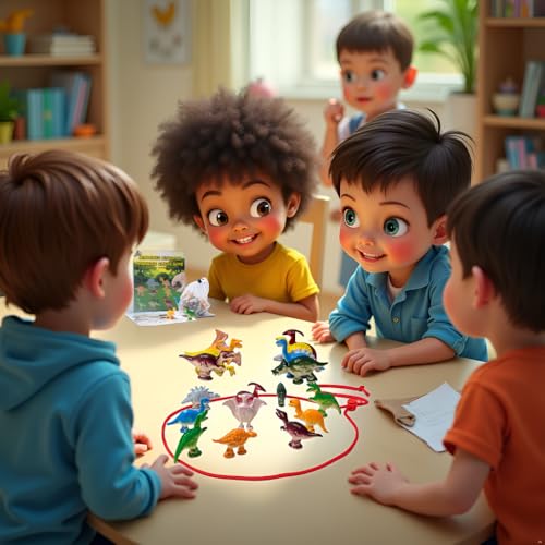 Unleash Prehistoric Fun Dinosaur Magnet Chess Game - 20 Vibrant Dino Stones with String & Storage Bag, Addictive Portable Strategy Toy for Family Game Night & Stocking Stuffers