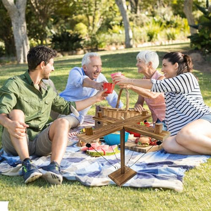 Ring Toss Game, Ring and Hook Game, Patio Games, Ring toss Game for Adults,Games for Adults Party,Handmade Wooden Interactive Game Home and Party Fun, Yellow-Brown - style: M