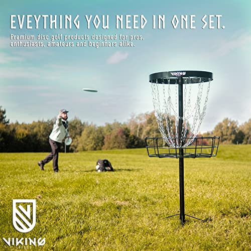 Viking Discs Armor Disc Golf Set - 8 Frisbee Discs for Any Distance, PDGA Approved - Putter Driver