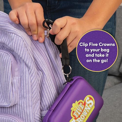 Five Crowns Travel Case Bundle, Cards, Scorecard Included – Card Game for Kids and Adults, Family Game Night, The Game isn’t Over Until The Kings Go Wild!, 5 Suited Rummy Style Card Game, Ages 8+ - style: Five Crowns Travel