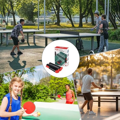 Retractable Table Tennis Net, Portable Quick Setup, 20x15x6cm, Sports Equipment, Adjustable Tennis Net and Post, Stable Clamp Support Use, for Home Indoor Practice Training