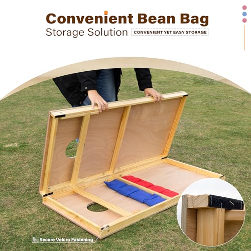 Himal Outdoors Cornhole Board Set, Choose 4 x 2 Feet Game Boards Includes 8 Corn Hole Toss Bags