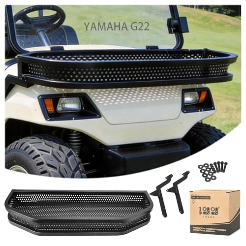 10L0L Golf Cart Front Cargo Basket for EZGO TXT/RXV、Club Car DS/Precedent、Yamaha G22/G29 - Heavy-Duty Steel Mesh Storage Rack, Gas/Electric Compatible - color: YAMAHA G22