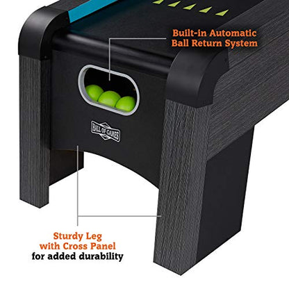 Hall of Games Roll & Score Multiple Styles Arcade Game Collection, Durable & Stylish Designs with Game Balls, Perfect for Family Game Rooms - style: Updated Version - 108"(Black & Blue)