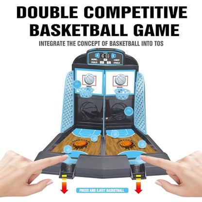 Table Top Games, Glow in The Dark Mini Basketball Game - Desktop Games for Kids，Desk Toys for Office for Adults - Basketball Gifts for Boys 3 4 5 6 7 8 9 10 11 12