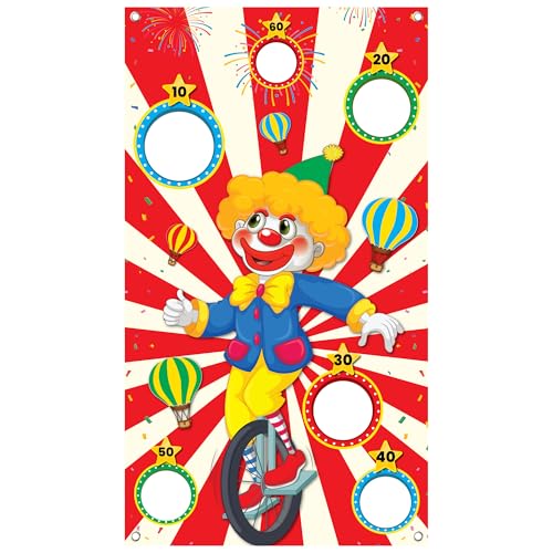 KatchOn, Big Carnival Toss Banner - 54 Inch, Carnival Theme Party Decorations | Carnival Party | Circus Theme Party Decorations Toss | Carnival Decorations and Circus Decorations, Bean Bag Toss Game - color: Blue,Red