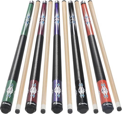 Kmise Pool Stick Set of 4, 58" Canadian Maple Pool Cue Sticks for Adults, 18 19 20 21oz Professional Billiards Pool Cue for Bar House Pool Table Sports - color: 5 set (18-21oz)