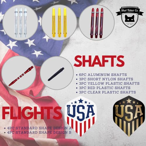 Soft Tip Darts Set - Professional Darts for Electronic Dartboard - Includes Brass Barrels + Plastic & Aluminum Shafts + Rubber O'Rings + Flights + 50PC 2BA Tips + Wrench - style: 20g-USA B-STC10451